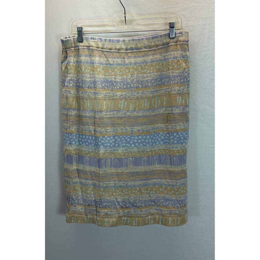 St. John Collection Santana Knit Pencil Skirt print geometric western size 14